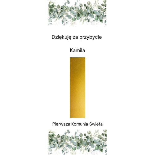 Podziękowania dla gości - Pierwsza Komunia Święta